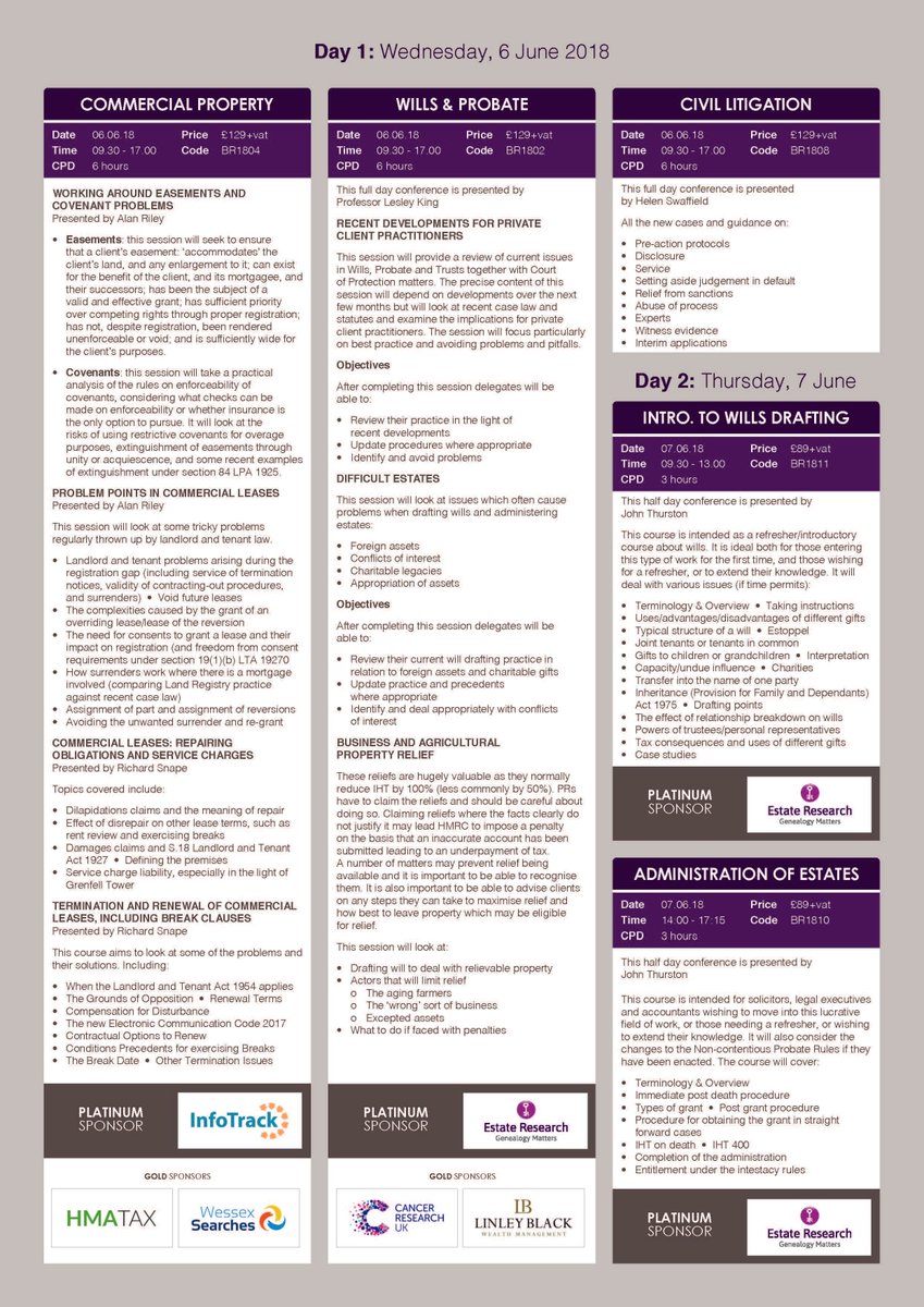 Helen Swaffield presents the Civil Litigation conference tomorrow covering topics such as Relief from Sanctions and Abuse of Process - Reserve your place for just £129+vat by calling 01332 226601 #TSGLAW #Civil #Litigation