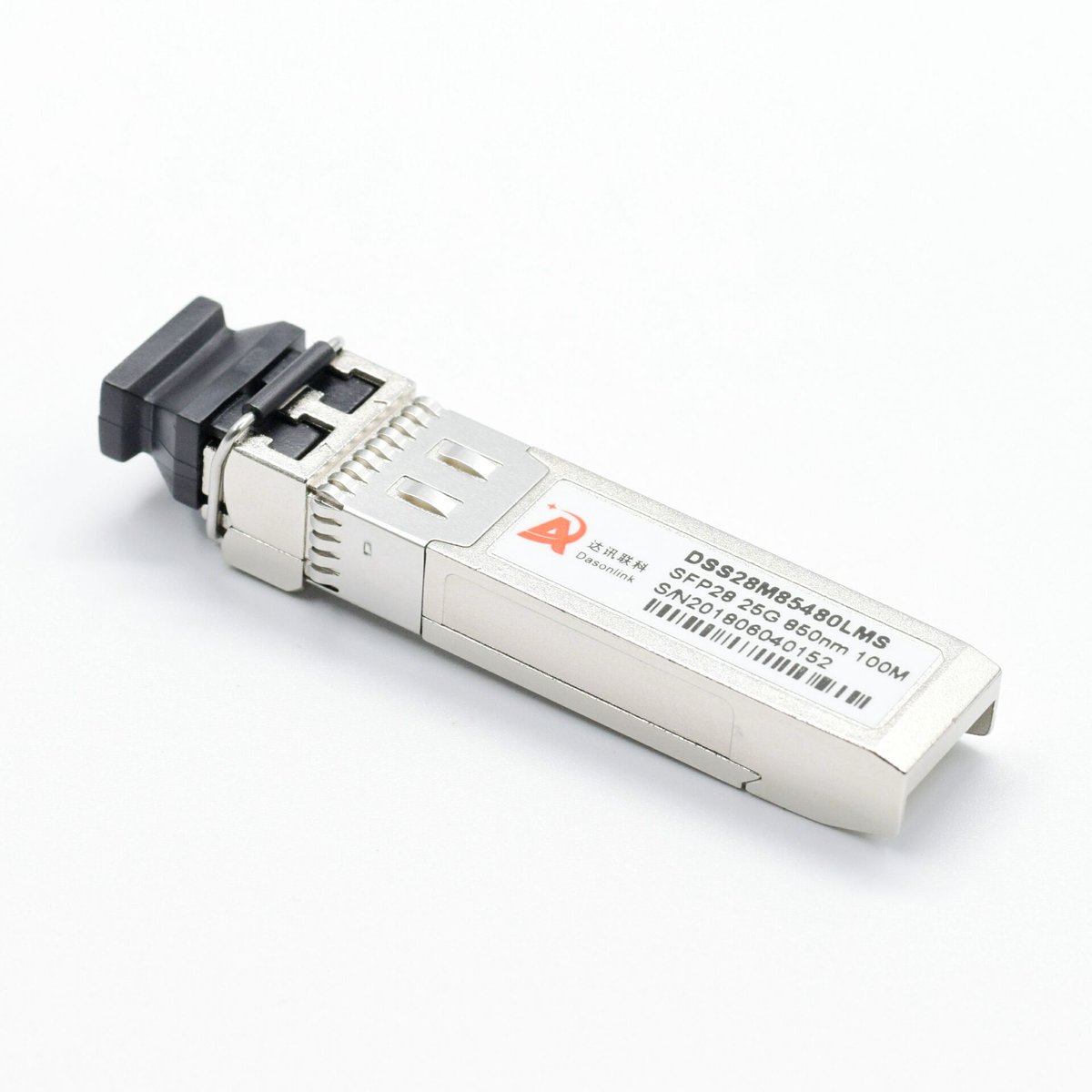 #25G #SFP28 SR, Dasonlink DSS28M85480LMS is an 850nm 25Gigabit SFP28 transceiver. It is designed to transmit and receive optical data over 50/125μm MMF and support up to 70m@OM3 MMF and 100m@OM4 MMF for one-lane 25G/100G Data Center cabling networks with customized compatibility.