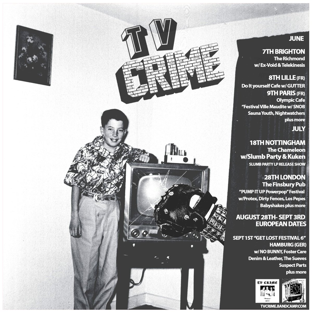 BREAD N BUTTER, SALT N VINEGAR.

7th JUNE - BRIGHTON UK, THE RICHMOND
8th JUNE - LILLE FR, DIY CAFE
9th JUNE - PARIS FR, OLYMPIC CAFE

GET YOUR BOSH ON