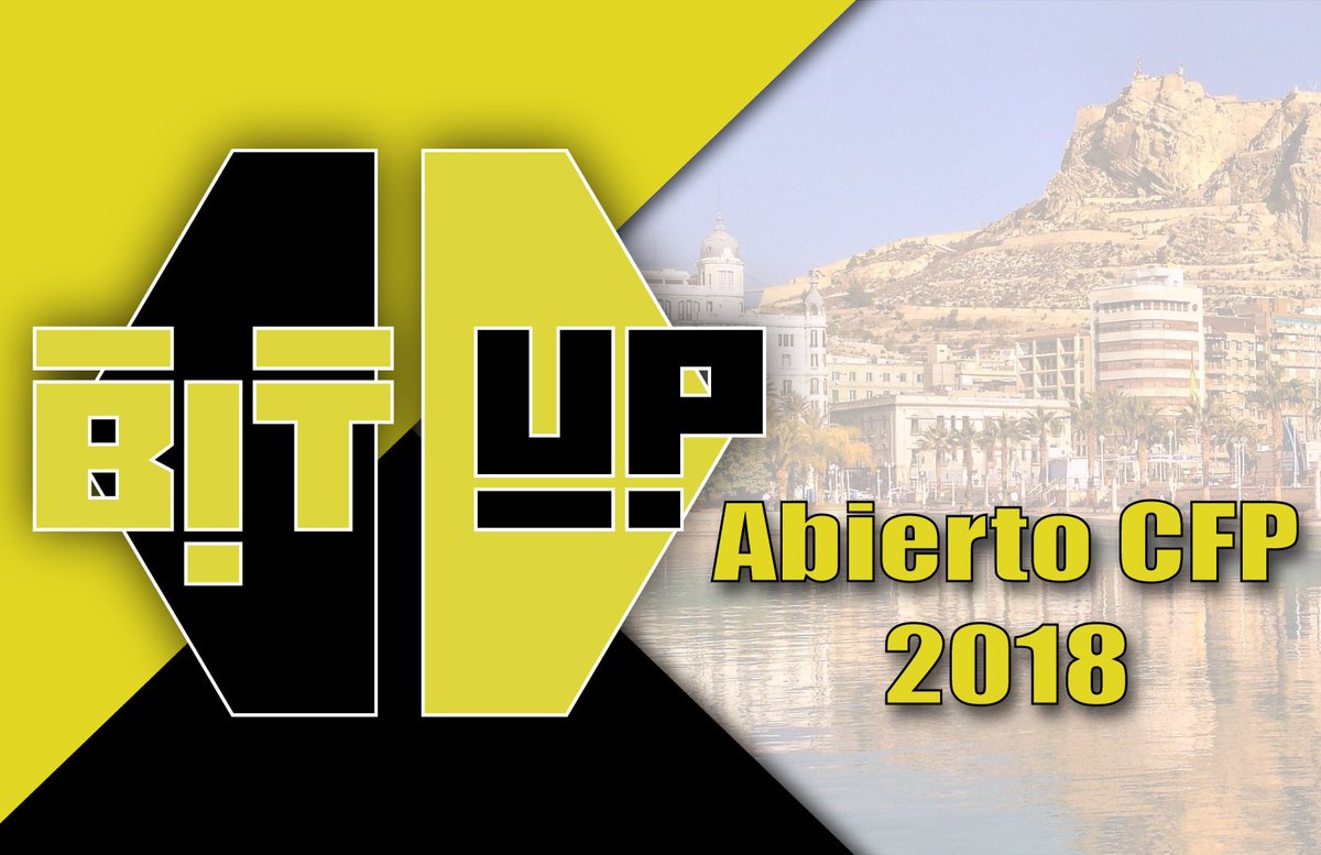 bitupalicante's tweet photo. Ya tenemos fecha para BitUp Alicante 2018! El sábado 27 de Octubre. De momento abrimos el CFP para que nos vayáis enviando propuestas. Daremos prioridad a estudiantes ya que queremos dar la oportunidad de mostrar sus conocimientos. Os esperamos! https://t.co/rh2z6nduFP https://t.co/DgzGMufYfD