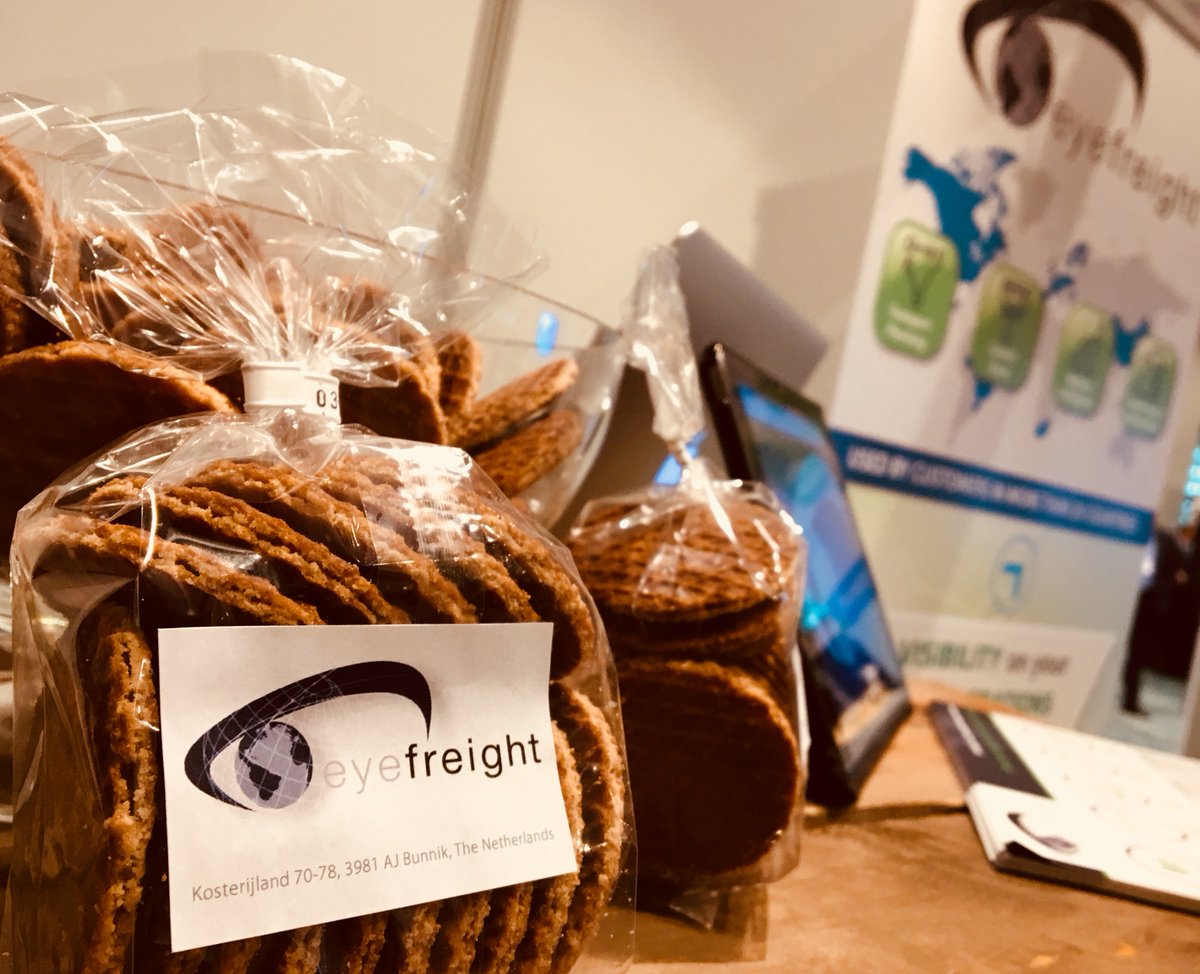 Mmh... #stroopwafels! A #Dutch treat for the world, just as <a href="/eyefreight/">eyefreight</a>. Come at booth #1 at #SCLEMEA18, and taste the possibilities! #TMS #businesscase #freetrial