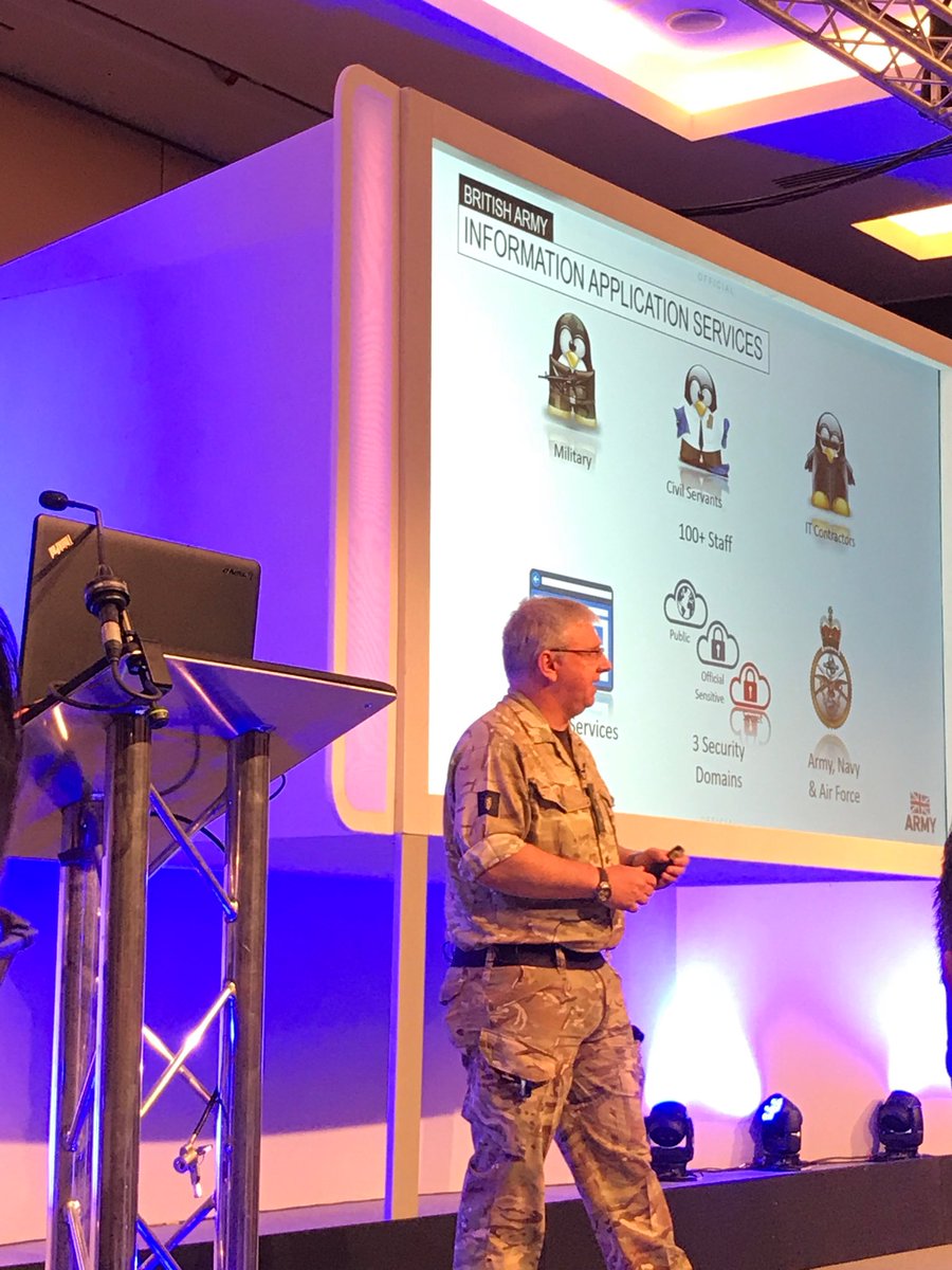 Col Cornell from the British Army explains how they are using <a href="/SoftwareAG/">Software AG</a> to implement APIs in the Army. #Britisharmy #gartneraadi