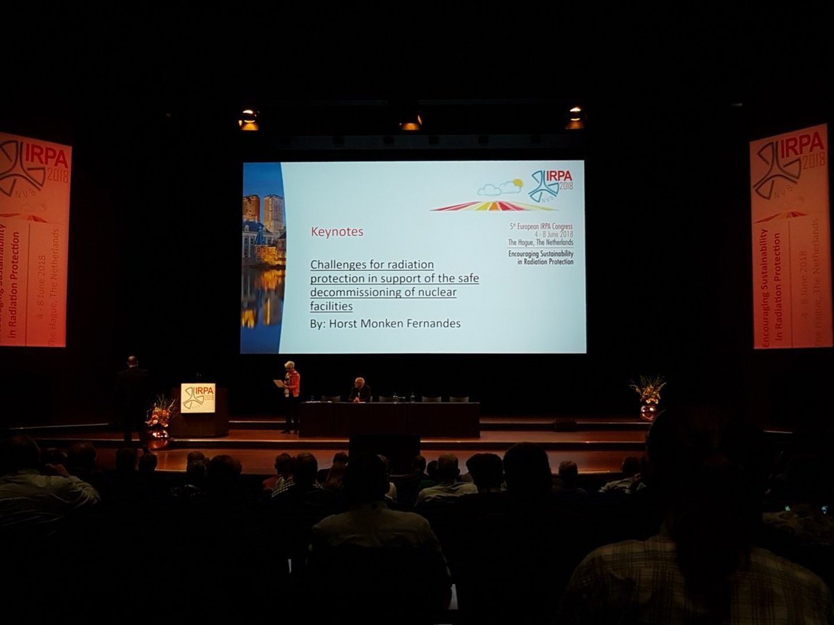 Butler87P's tweet photo. Next keynote talk at IRPA is on the challenges for radiation protection for safe decommissioning for nuclear facilities; should raise some interesting points. @IRPA2018 @ONRpressoffice @SRP_UK https://t.co/EP0DkvuTsJ