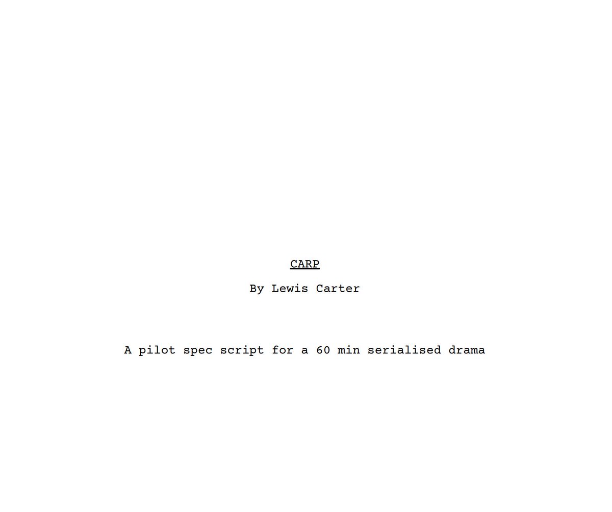fictionist4hire's tweet image. Nice to see my pilot script &apos;CARP&apos; getting some love and making it to the final round of @barnstormmedia film and TV script festival this year. Thanks for reading!
#PilotScript #Scriptwriting #screenwriter #writerslife