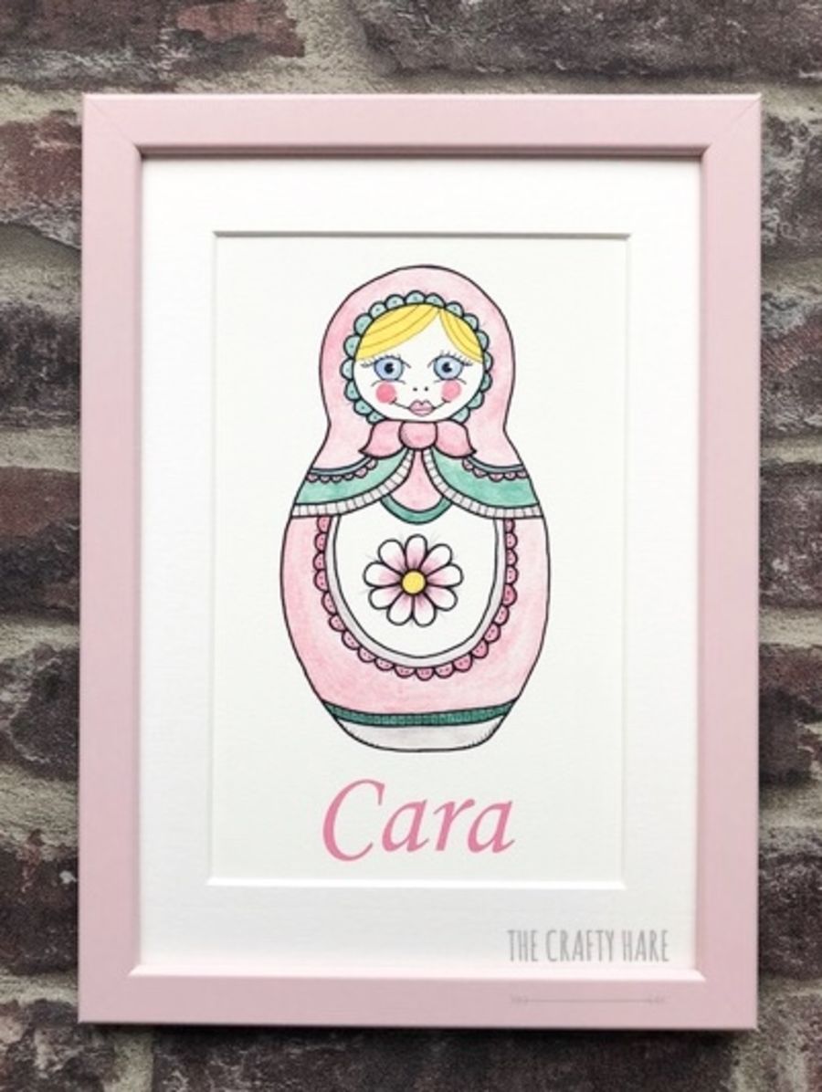 zpshopper's tweet photo. £16.00 Pink Russian Doll A4 Framed Print @thecraftyhareuk #CreateAnOnlineStore  @zpecommerce https://t.co/1EVYQVbDVH https://t.co/ROMJPYUWbY