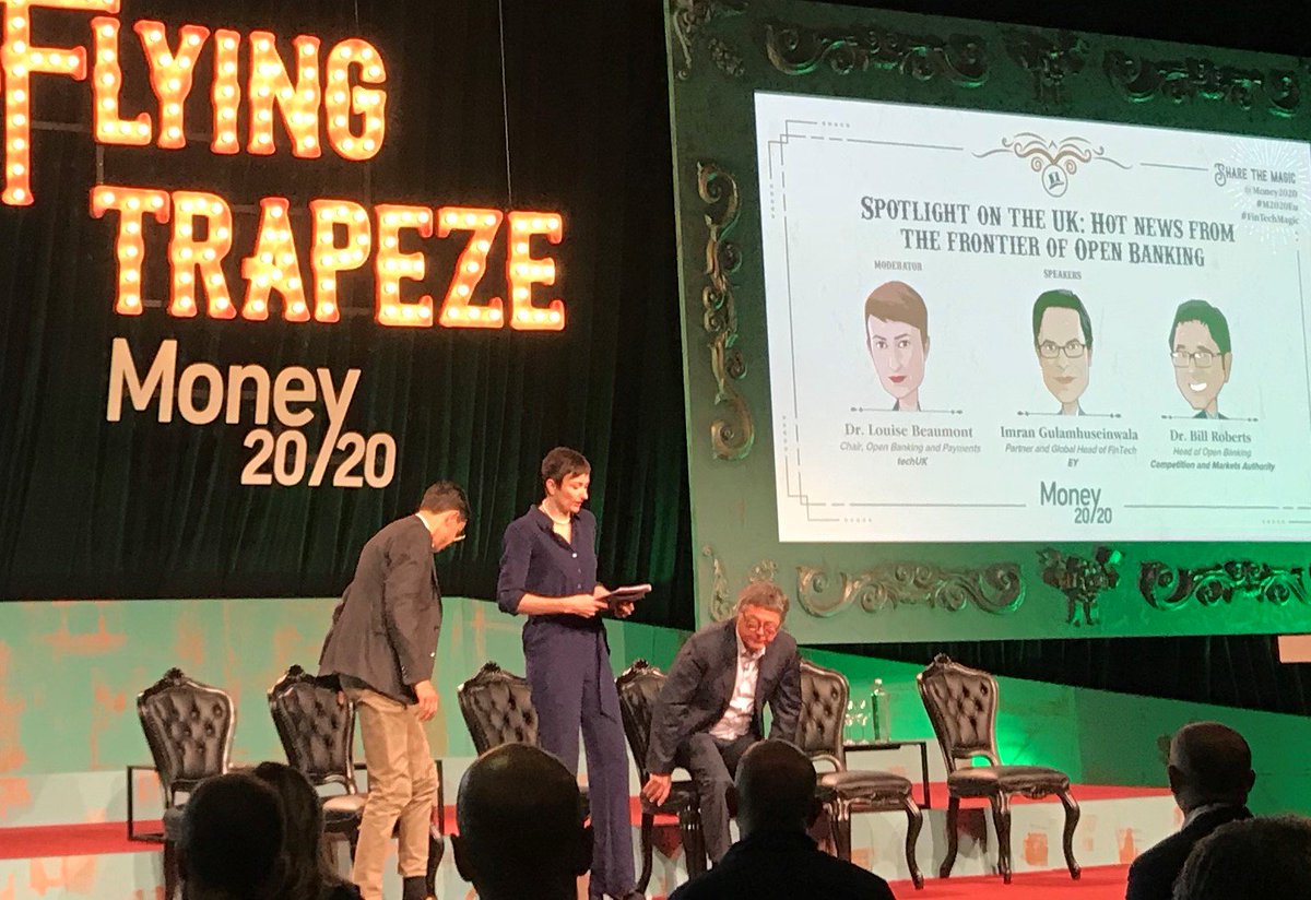 H_Chadwick_GFT's tweet image. Good insights from @LouiseHBeaumont &amp;amp; Dr. Bill Roberts, on the frontiers of #OpenBanking @money2020 - “The Customer experience in Open Banking needs to be simple and secure.” @gft_en are working to really transform the customer journey around this topic #ExponentialBanking