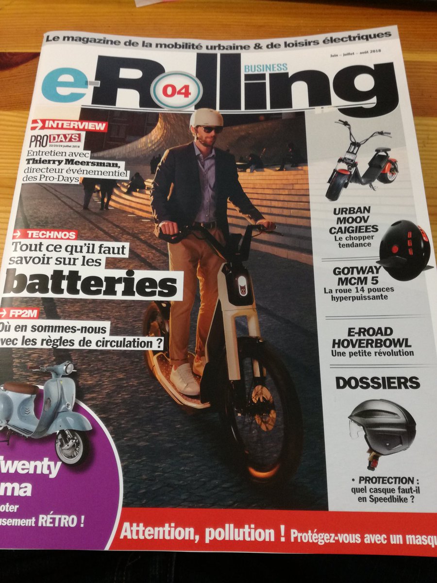 eRolling_Mag's tweet photo. E-Rolling Business n°4
Pro-days, MCF, Smart Mobility lab, FPMM, Monsieur Flex, Greg Coillot, Thierry Meersman, et pleins de tests de VAE, e-trottinette, e-scooter, mono-roue,... https://t.co/HuJDOdysRy
