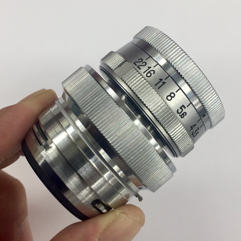 幻のレンズ沈胴するニコンSマウントMicro-NIKKOR・C 5cm F3.5がフジヤ