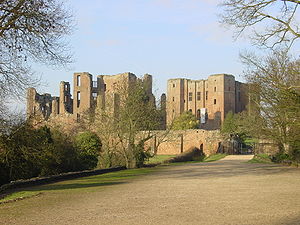 Kenilworth Castle in Warweickshire was once the seat of Robert Dudley, Earl of Leicester, favourite of Elizabeth I. Aniother famous owner was Simon de Montfort who challenged Henry III in pusuit of establishing a parliament.