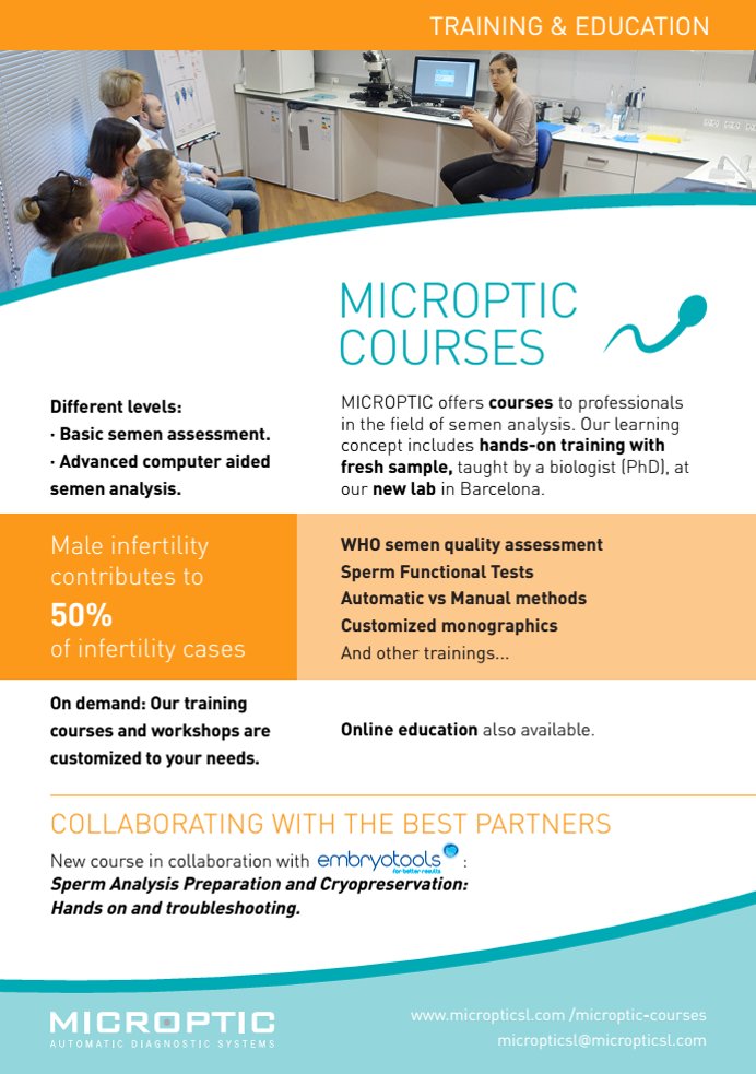 Discover our new flyer on Microptic training courses! #maleinfertility