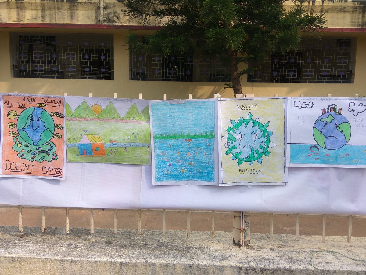 Drm Khurdaroad On Twitter Railminindia Eastcoastrail A Drawing Competition Held On Beat Plastic Pollution Among The Wards Of Rly Employees On The Occassion Of World Environment Day Https T Co Fgkhjfaimg,Chibi Anime Girl Drawing Outline