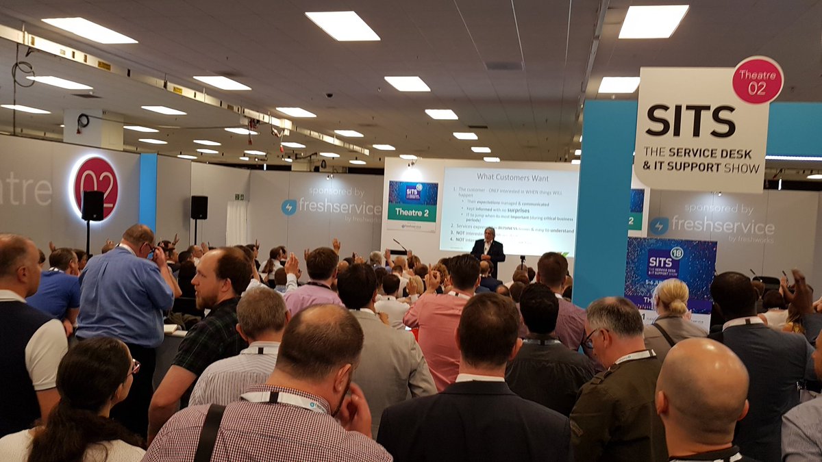 An overflowing audience for <a href="/don_page/">Dr. Don Page</a> of <a href="/MarvalSoftware/">Marval</a> at @SITS_UK #SITS18