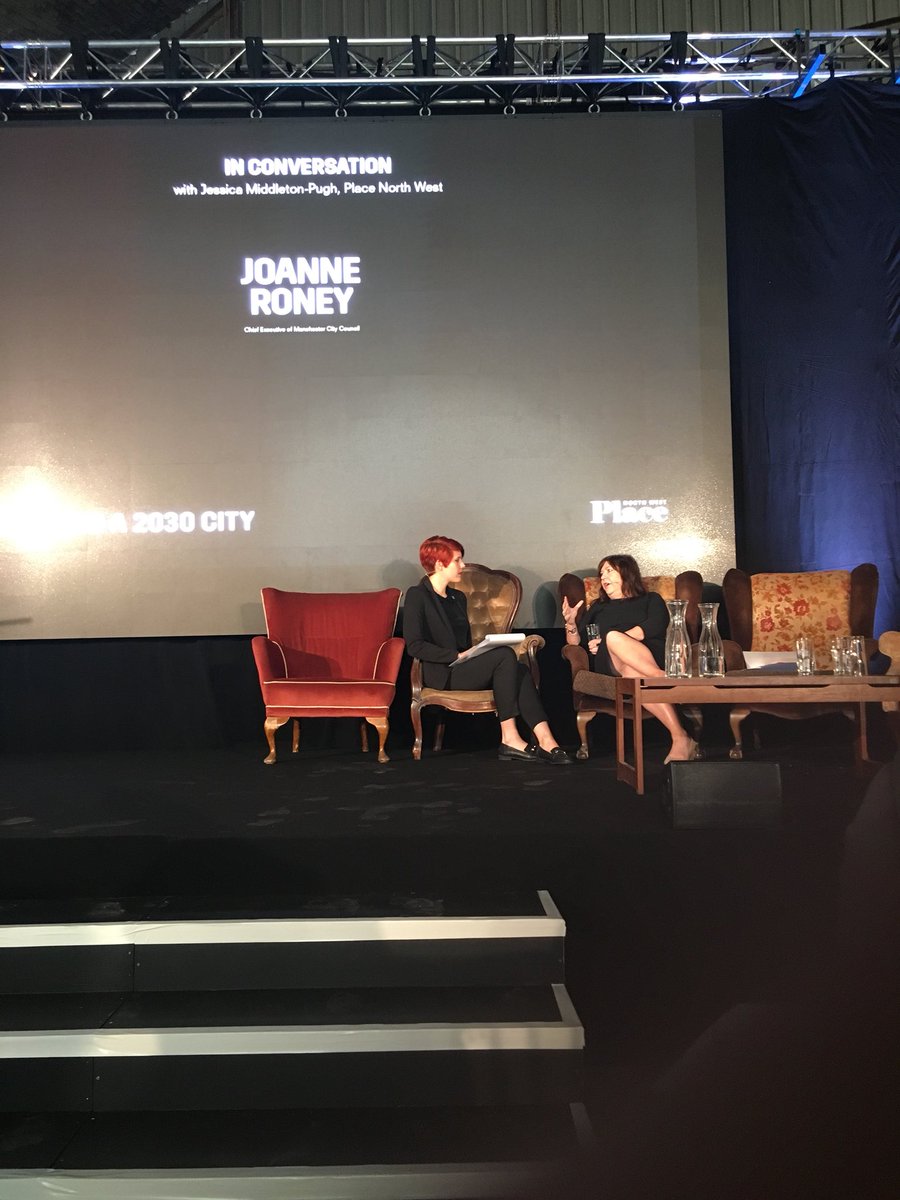 Joanne Roney raising the social aspiration for Manchester at the #2030city event