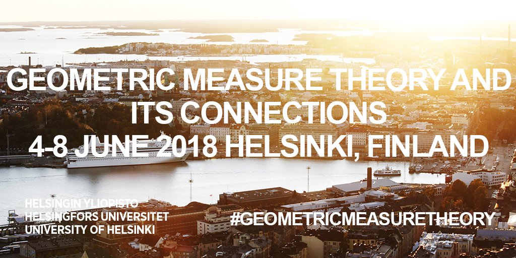helsinkiuniconf's tweet image. Today is the second day of the Geometric Measure Theory and Its Connections –conference @helsinkiuni. The focus is on recent developments and breakthroughs @KumpulaScience #geometricmeasuretheory