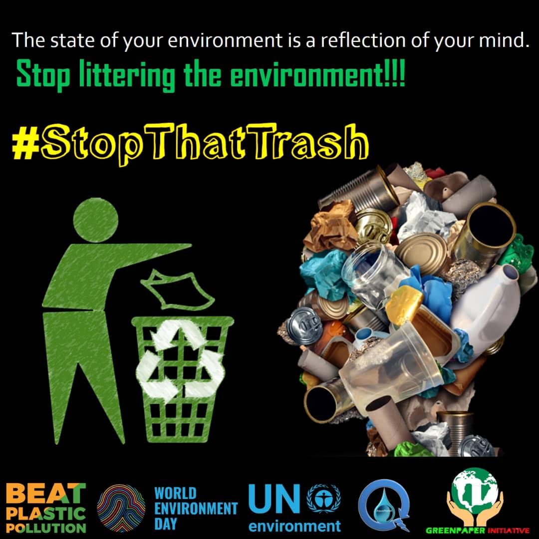 Laoluexpress's tweet photo. The campaign for environmental sustainability must be understood by every citizen at every level. We need to begin to eliminate the use of plastics as they contribute greatly to environmental degradation!!!
#WorldEnvironmentDay
#StopThatTrash
@GreenPaperI https://t.co/QEbglGHl4g
