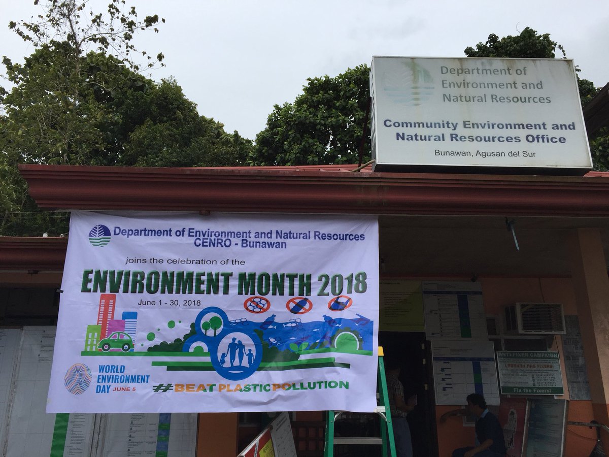 denrbunawan's tweet photo. ENVIRONMENT MONTH 2018 KICK-OFF ACTIVITY- CENRO Bunawan celebrates the Environment Day with the theme "Beat Plastic Pollution" today thru Clean-Up Activity within the vicinity of Barangay San Teodoro, Bunawan, Agusan del Sur

#BeatPlasticPollution  - 
#EnvironmentMonth2018 https://t.co/G4kGXpxcMo