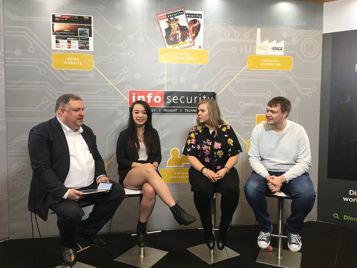Come and hear what these 3 cyber security #nextgen superstars have to say about where our industry is and where it is going - on stand B100 #Infosec18 <a href="/Infosecurity/">Infosecurity Europe</a>