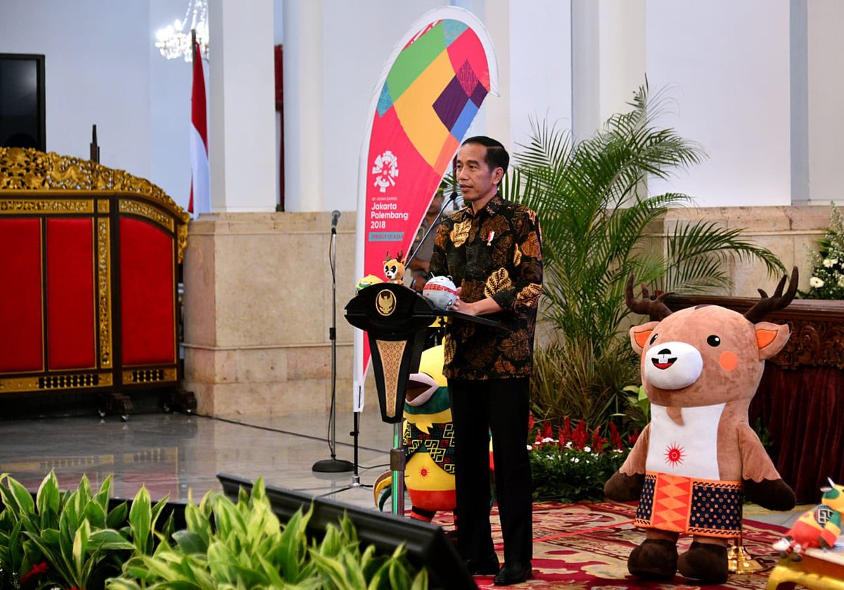 jokowi's tweet image. Mari #SukseskanAsianGames2018 -Jkw.