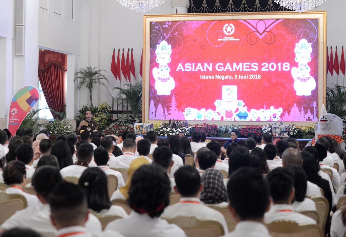 jokowi's tweet image. Mari #SukseskanAsianGames2018 -Jkw.