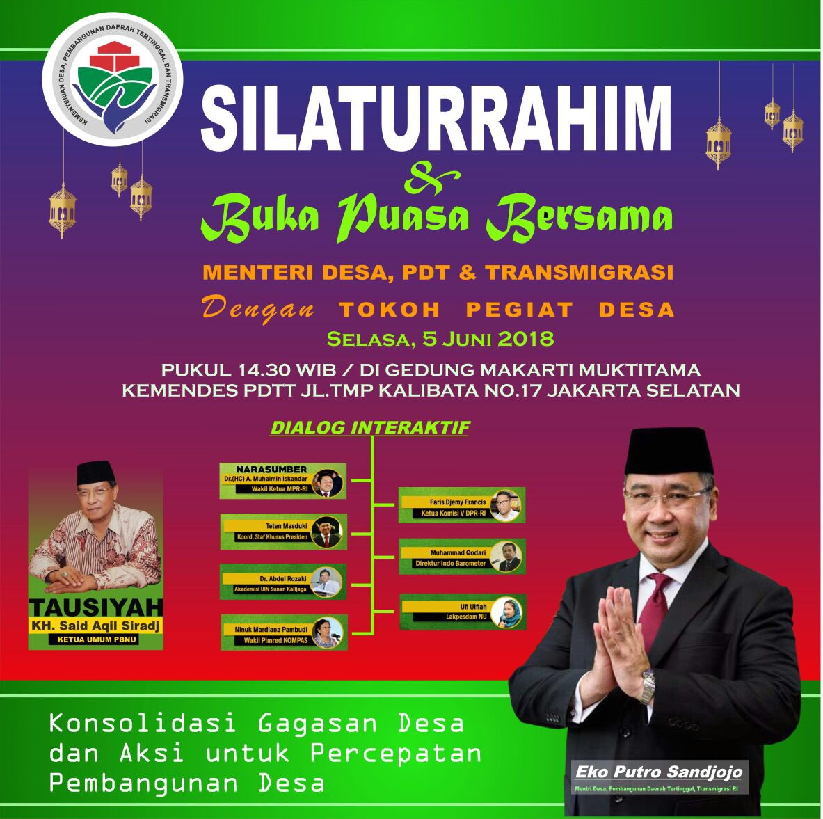 usepdadang72's tweet photo. Selamat atas terselenggaranya konsolidasi desa dan aksi untuk percepatan pembangunan desa bersama Menteri Desa dan Tokoh Pegiat Desa pada #BukberMendesa 
@jokowi 
@cakimiNOW 
@EkoSandjojo 
@taufikmadjid71 
@fachrilabalado https://t.co/7vKqVIQrzV