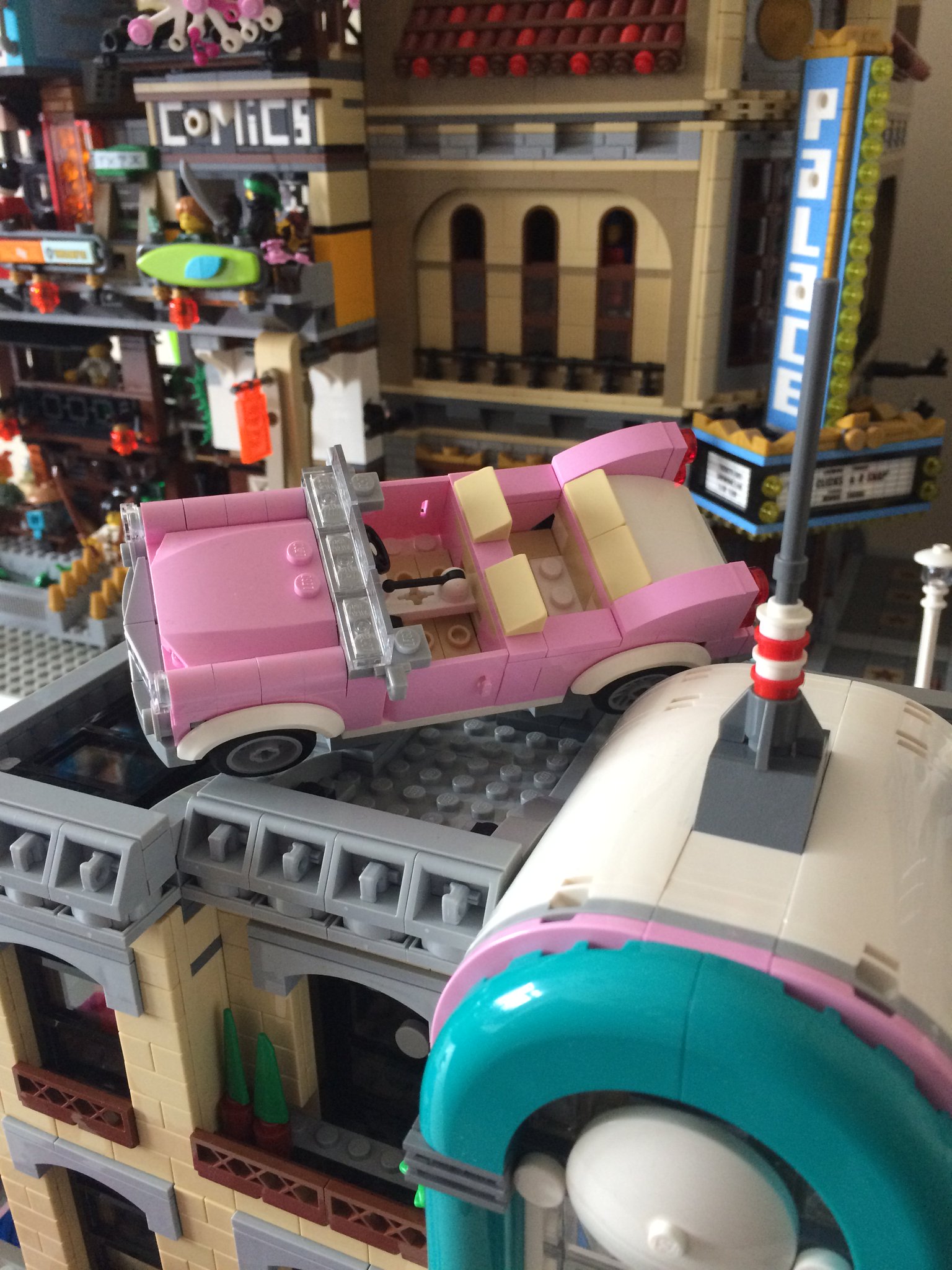 lego pink cadillac