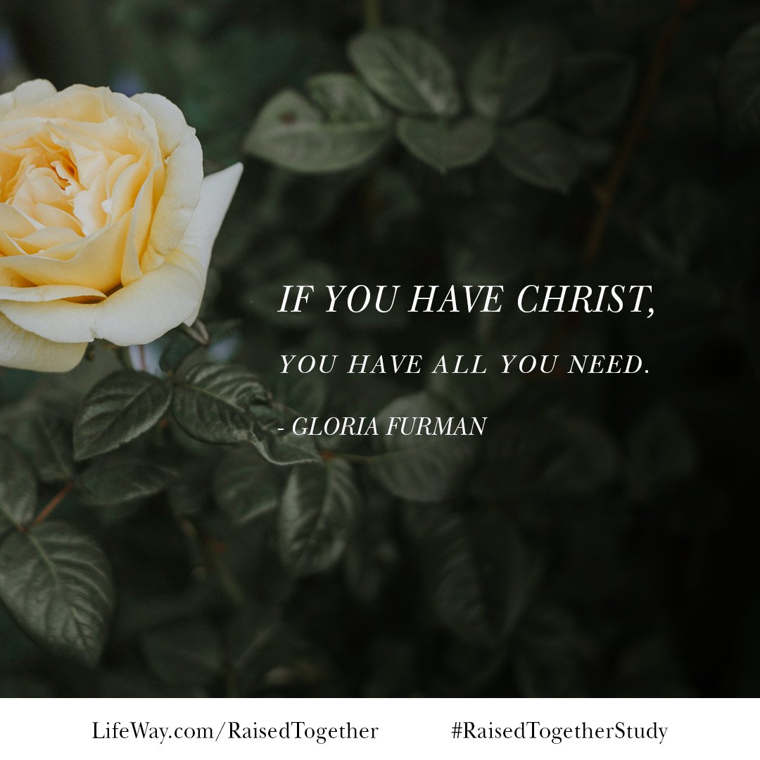 LifewayWomen's tweet photo. If you have Christ, you have all you need. @gloriafurman
#RaisedTogetherStudy https://t.co/O59Jt23z26 https://t.co/wusPqph4qj
