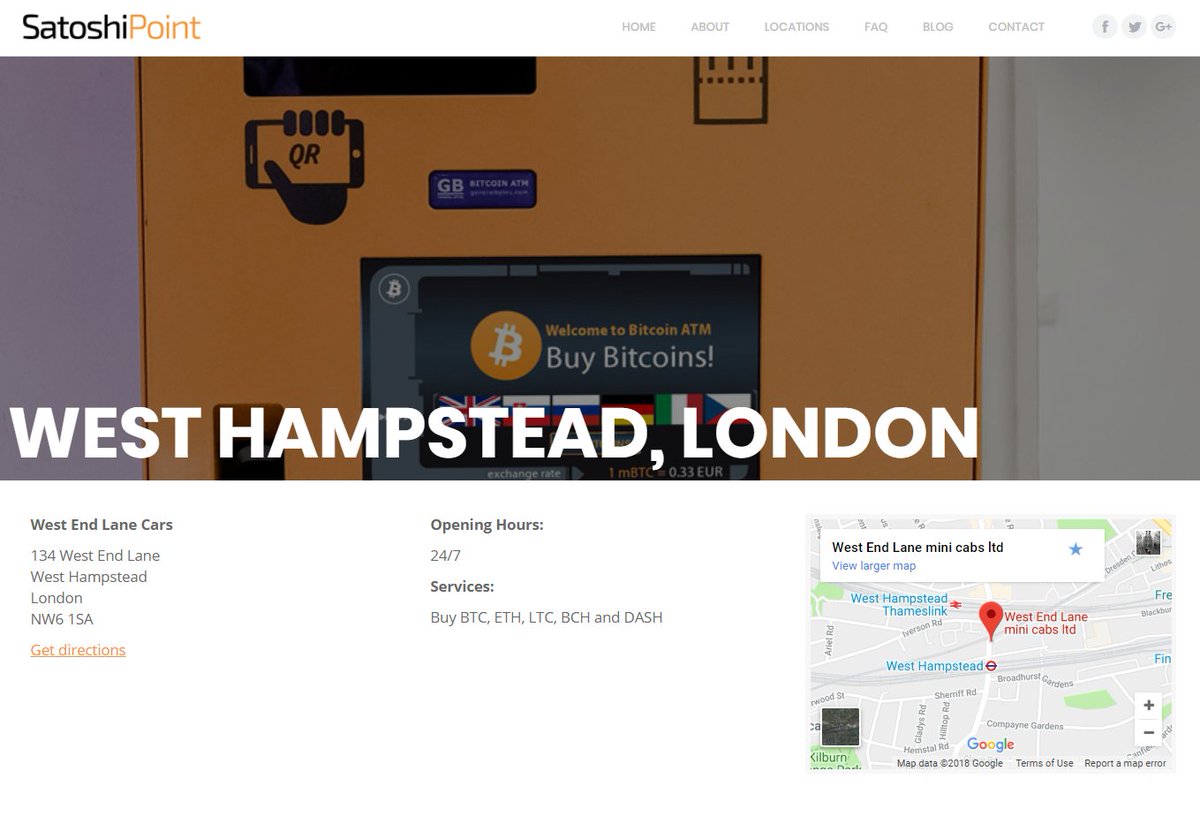 SatoshiPoint's tweet photo. If you are in or near West Hamstead and you are looking for #Cryptocurrency #BTC #BCH #ETH #LTC #DASH #ZEC, then stop by your local #SatoshiPoint #ATM at the West End Lane mini Cabs, #West #Hampstead https://t.co/2nHRlFYyY1