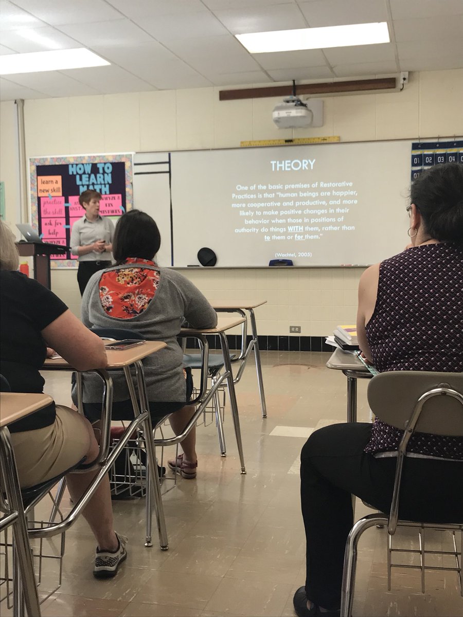 MeaganDwyer21's tweet photo. I ❤️ that D118 is dedicated to bringing a PD Summer Academy, that D118 teachers attend and that @heyalihearn is presenting! #restorativepractices #pbisrules #d118life https://t.co/rwyJjSgNUn