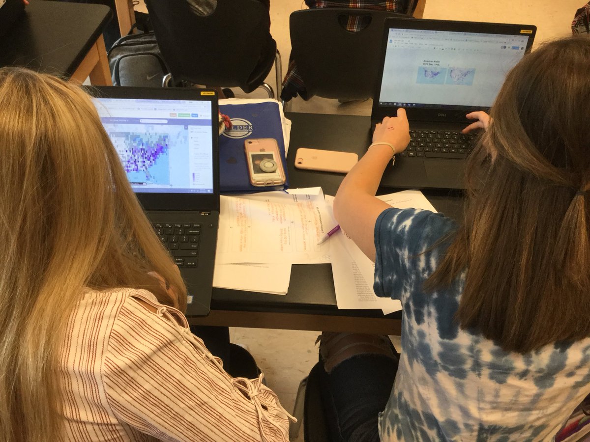 mrsgibson80's tweet photo. Investigating to see if there is a relationship between climate change and bird migration patterns using eBird and NOAA interactive data maps using argument driven inquiry methods. @ArgumentDriven #NASDLearns #1:1 #biolove https://t.co/gYzHk1tA8P