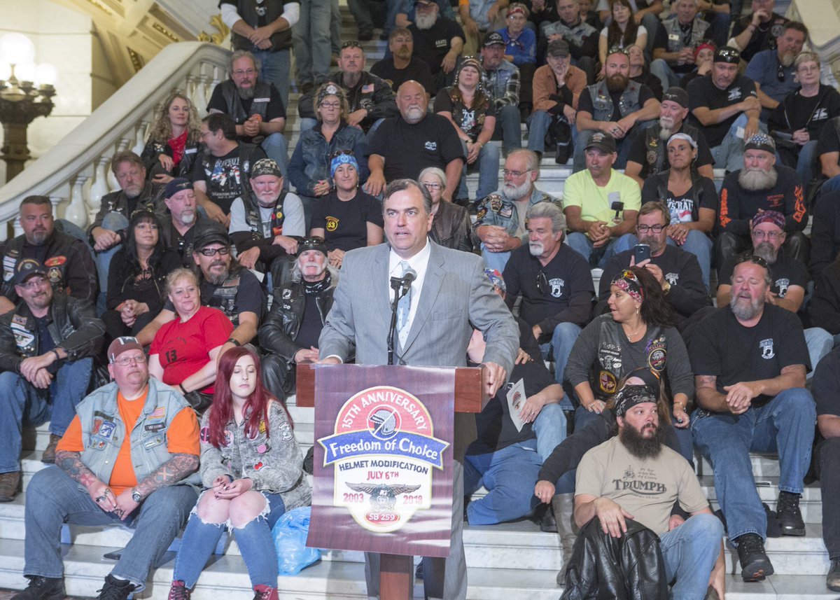 RepNesbit's tweet image. #ABATE members from Mercer &amp;amp; Butler counties participated in its annual freedom rally at the #PACapitol Monday. Thanks for inviting me to say a few words of support.