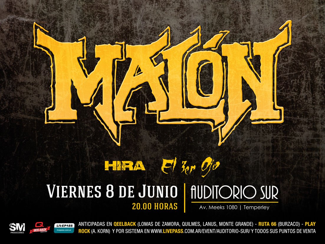 ZonartOficial's tweet photo. #Zonart eventos de  el 08-06 a las 20:00 #Heavy Metal con  @Malon_oficial  en @auditorio_rock Descarga #Zonart a tu Celu desde Play Store  Más información entra en https://t.co/BCO1OmFVoy https://t.co/a6f9Lecj7G