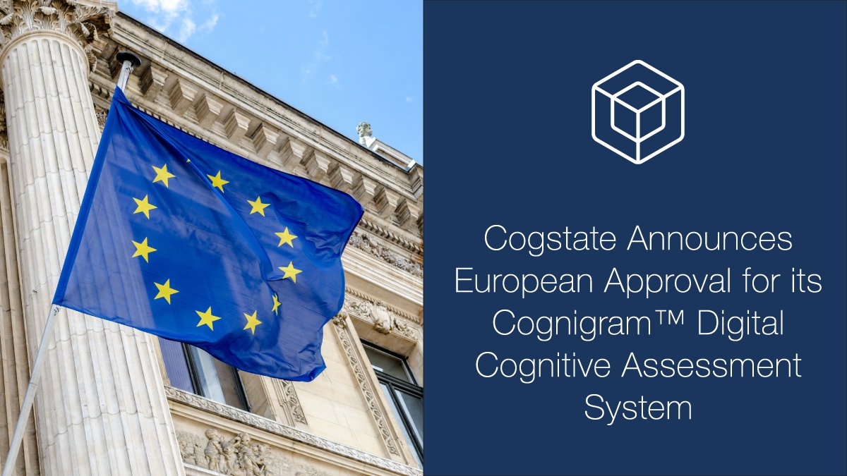 CogstateHC's tweet photo. @cogstateHC is excited to announce CE Mark approval in EU for @Cognigram, our digital #cognitive assessment system for #healthcare! https://t.co/tI06m33THR https://t.co/urRR0g8k1b