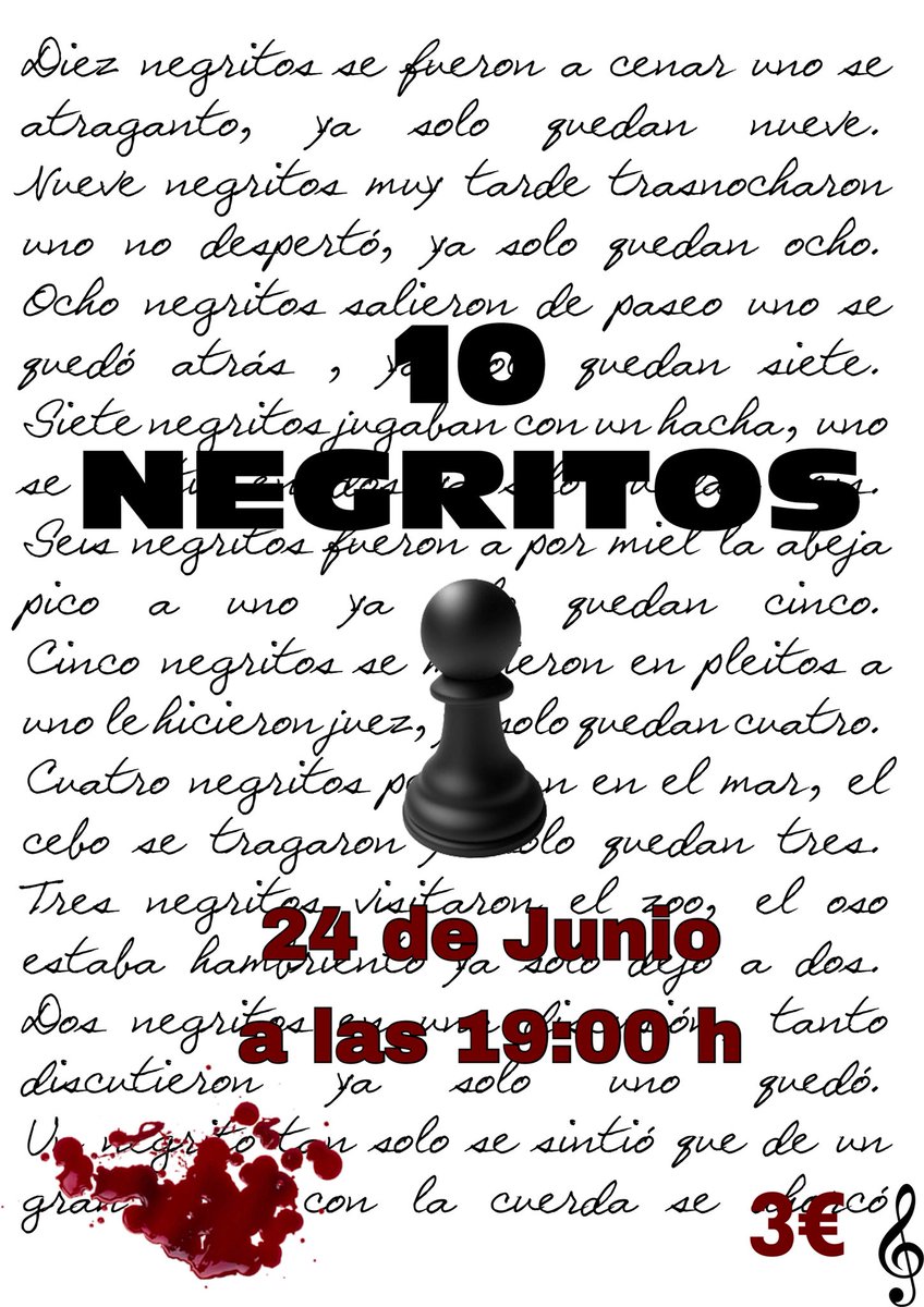 AmpaEso's tweet photo. Por fin, el próximo 24 de junio en el @colemiralmonte podremos disfrutar de este clasic de la literatura de misterio.  Entradas ya a la venta en Candy Shop. https://t.co/QXmbvP18hs
