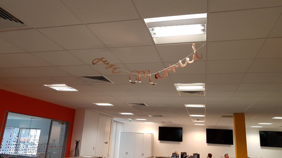 Kim_Advanced's tweet photo. Back in the office after my #wedding and the lovely #Laserform team are keeping the party going! The cleaners might not appreciate the #confetti though 🤔👰 https://t.co/EISfCgQVff