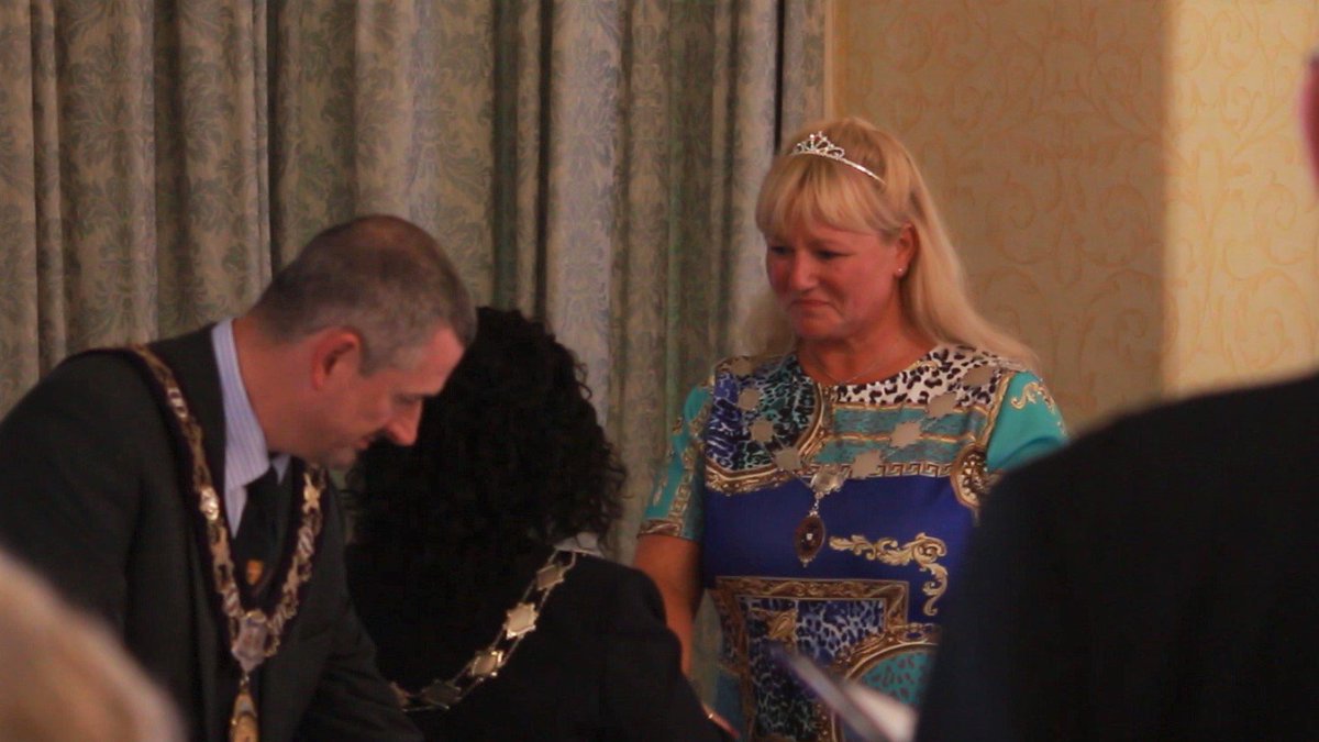 The Grand Master installs the Deputy Grand Master Sis Sally Whitehouse