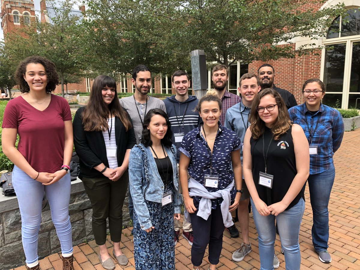 The 2018 Georgetown Environmental Science & Policy REU program started yesterday!  Here is the fantastic group of 11 students on their first day. #nsfreu