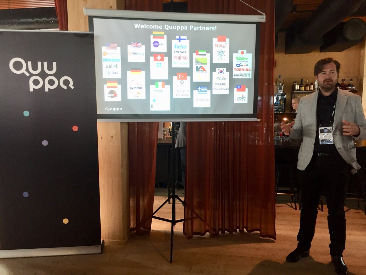 QuuppaTech's tweet photo. Kimmo Kalliola, CEO of Quuppa, opening the second annual Quuppa Partner Event. #QuuppaPartners https://t.co/4hv76OCKR5