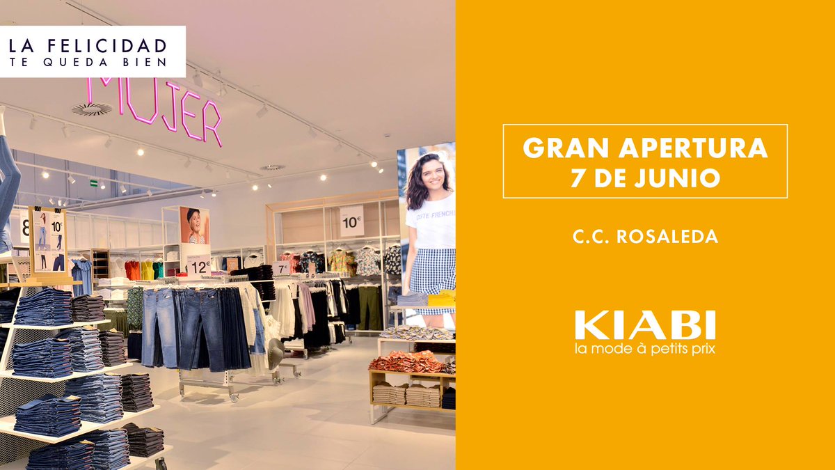 KiabiES's tweet photo. ¡Seguimos con las buenas noticias! Este jueves a las 10h tenemos la apertura de una nueva tienda KIABI en @ccrosaleda. Lo celebramos con un regalo para las 100 primeras personas y un 30% de descuento en toda la tienda ¡Te esperamos! #YoMeApunto 
https://t.co/AxEqVoAcUg https://t.co/jbnD9ZujpB