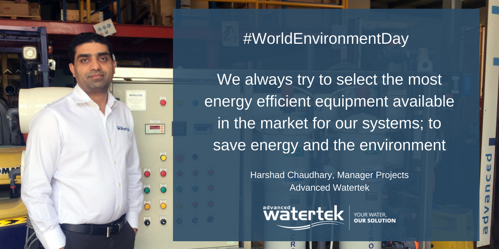 Adv_Watertek's tweet photo. #WorldEnvironmentDay2018 We always try to select the most #energyefficient equipment available in the market for our systems; to save energy and the #environment #WorldEnvironmentDay https://t.co/3FTd5OhkPy