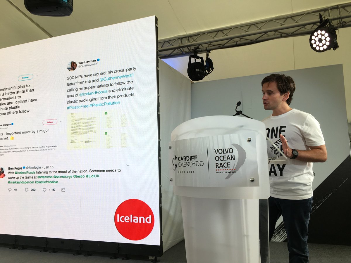 WTWales's tweet photo. Well done @IcelandFoods @IcelandRichard on removing all plastic packaging as well as going #PalmOil free @SkyOceanRescue @volvooceanrace #VolvoOceanSummit https://t.co/q8patOLY00