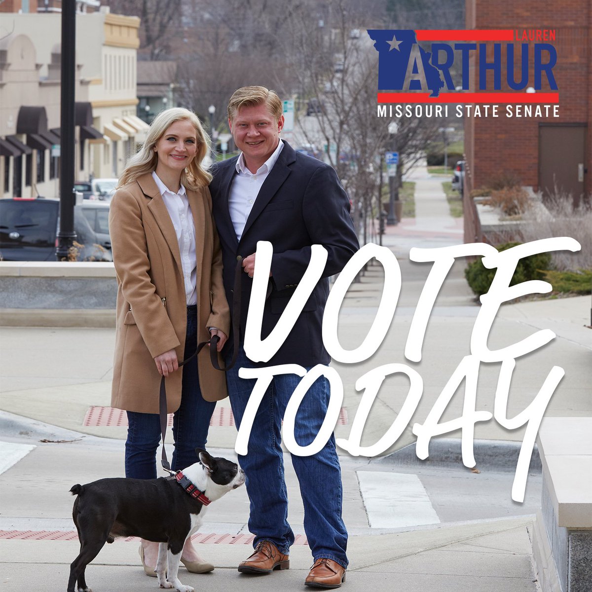 The polls are officially open! I need your vote, so get there! For help with where to vote or problems voting, call (816) 599-0369. #TeamArthur