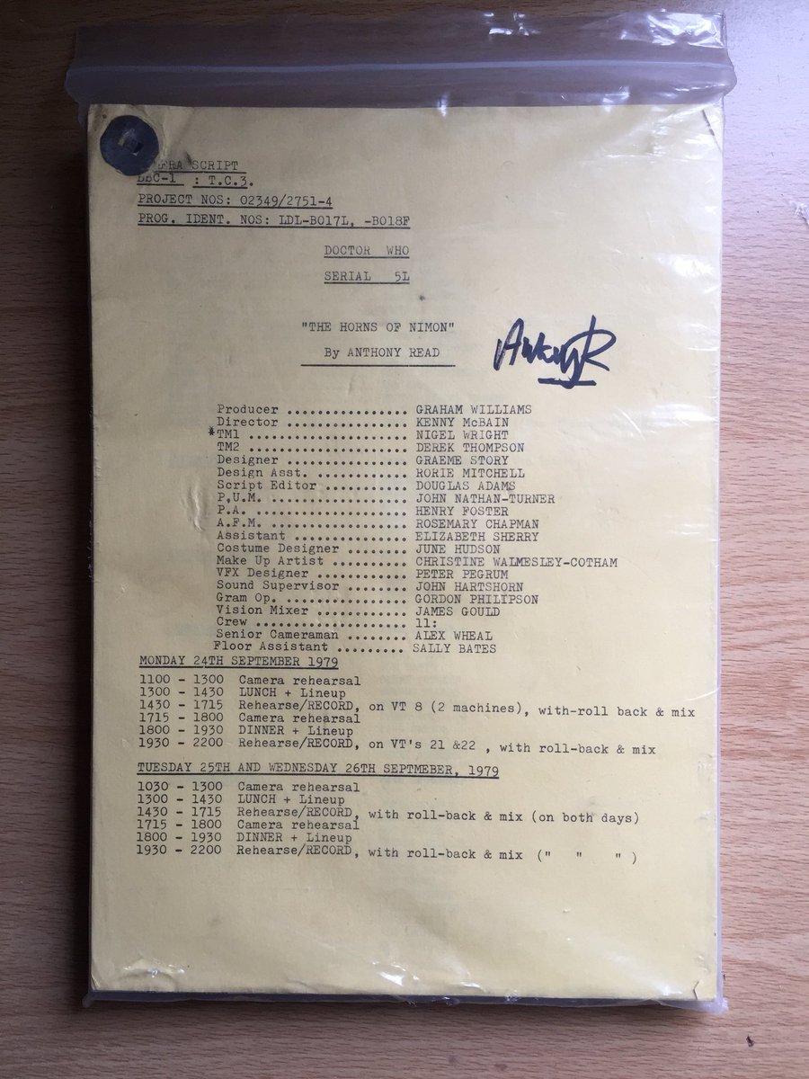 kevbo1983's tweet image. EEEEK!!!! 😍😍😍
#doctorwho #originalscript #tombaker #thehornsofnimon