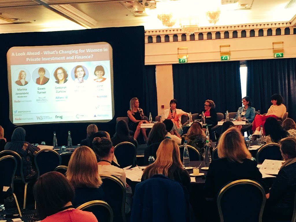 WPEN_'s tweet photo. Great insights from the first panel - what’s changing for women in private investment and finance? @RedePartnersLLP @AllianzGI_Media @GoldmanSachs @MSAmlinYacht https://t.co/eNaU3s87Jh