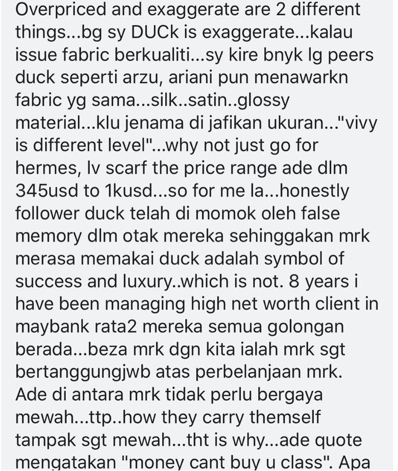 AbudiAlsagoff's tweet photo. Ada orang comment dekat video pasal kerudung duck RM1000 tu rasanya. Tapi aku rasa dia punya comment paling win la setakat ni😝 https://t.co/Anr8AQFEWz