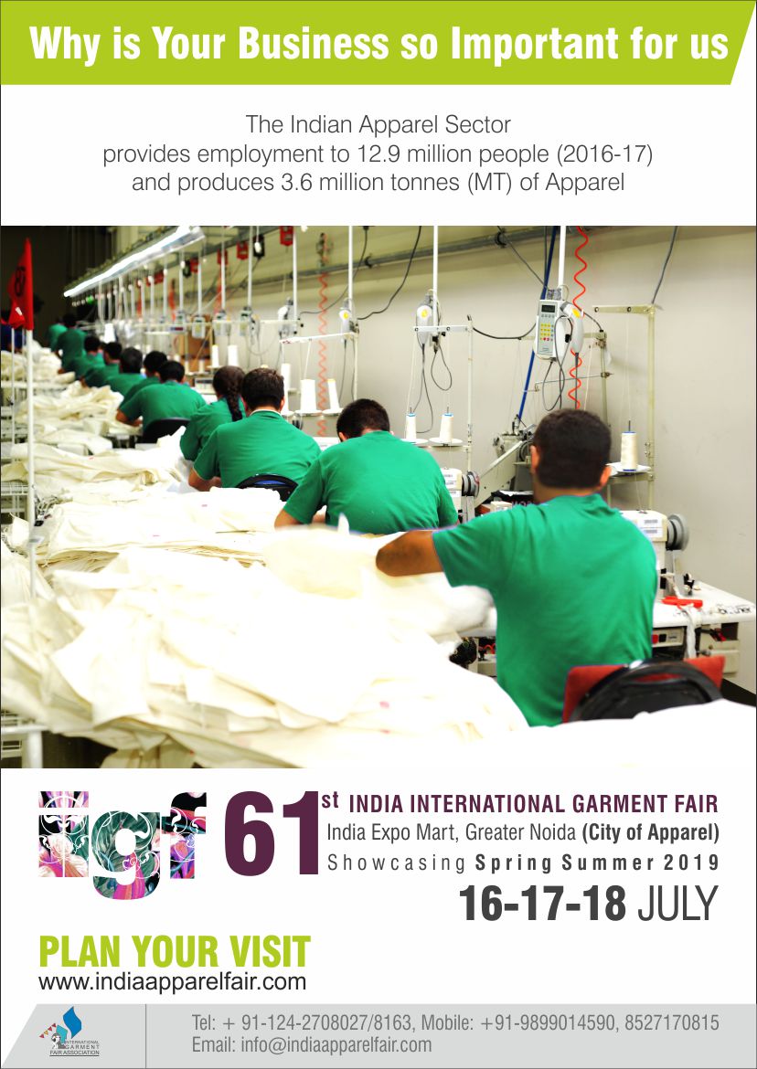 lthukral's tweet photo. @HCICanberra We request you to help us reach and extend a warm invitation to leading Apparel Buyers and Brands all over the world for the 61st @IIGFIndiaFair @IIGFIndiaFair this July of 2018.  Please share our tweet and visit https://t.co/wVHjxWzlhE https://t.co/hkE2PZelQ7