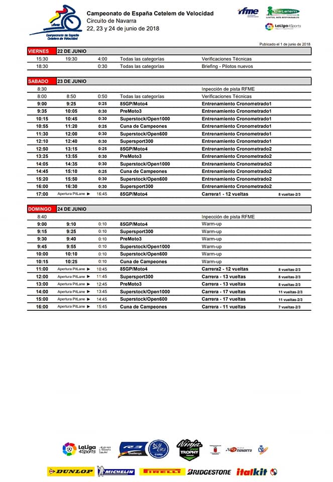 🔊🔊Ya tenemos los ⏱⏱ de la tercera prueba del #campeonatocetelemvelocidad de #navarra😀😀🔝🔝!!!! Nos vemos en tres semanitas!! #rfme #velocidad #navarra #cetelem