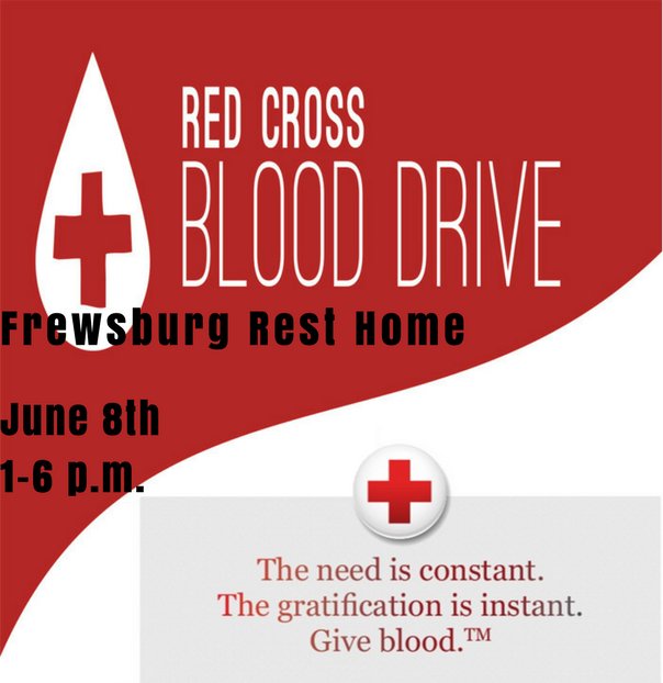 tanglewoodgroup's tweet photo. Join us at #FrewsburgRestHome on Friday, June 8th for our Quarterly @RedCross Blood Drive. #giveblood #blooddrive Save a Life - Give Blood! https://t.co/3hX0e8U0No