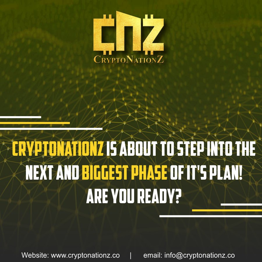 CRYPTONATIONZ_'s tweet photo. CryptoNationZ is entering into the next level of its project and we are excited to have you all as a part of this Project!
 contact us at-  support@cryptonationz.co

-Team CNZ
#CryptoNationz #RealEstate #Dubai #TrendingNow#RealEstateProjects #Phase1 #Bestcrowdsale #newcrypto #cnz https://t.co/2lvIYq8vXC