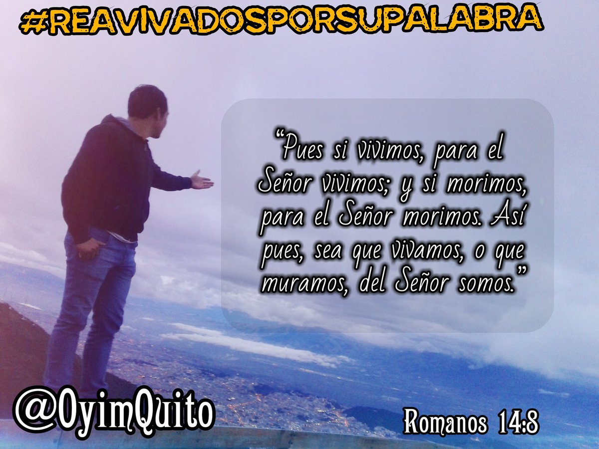 IsaiasIG147's tweet photo. #ReavivadosPorSuPalabra
🌇🙌🙏👔👑📖💊🔦🔋🌎
Hoy estudiamos Rom 14
#RpsP #PrimeroDios #EnEstoCreo #IG147
✔ “Pues si vivimos, para el Señor vivimos;
✔ Y si morimos, para el Señor morimos.
✔ Así pues, sea que vivamos, o que muramos, del Señor somos.” Rom 14:8 https://t.co/M7knhSq4NV