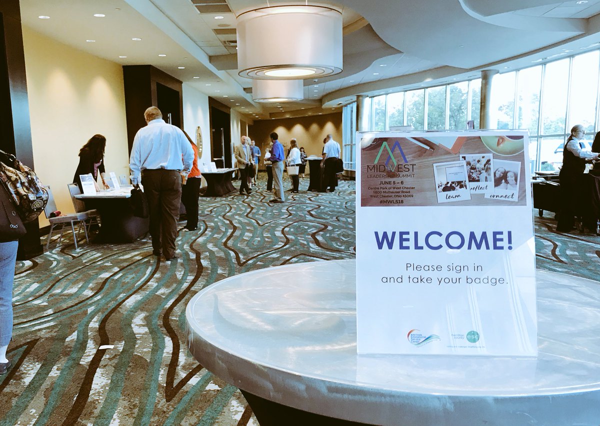 HamiltonCoESC's tweet photo. We’re ready! Day one of the Midwest Leadership Summit! Co-sponsored by @HamiltonCoESC and @ButlerCountyESC #mwls18 #mwls https://t.co/Eiu7mW31Gv